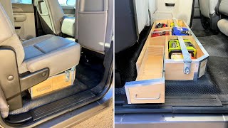 Slideout Truck Storage Box  How to Make a Vehicle Storage System [upl. by Nauqel45]