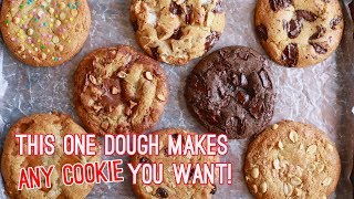 Crazy Cookie Dough One Cookie Recipe with Endless Variations [upl. by Acim]