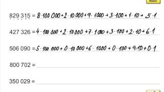 Rozvinutý zápis čísla do 1 000 000 Mat mat pro 5roč 1 díl str 2 cv 3 [upl. by Ransome]