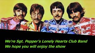 The Beatles  Sgt Pepper’s Lonely Hearts Club Band  Lyrics [upl. by Etnad]