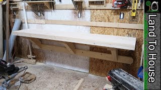 DIY Wall Mount Workbench  Build a Workshop 54 [upl. by Brawner]