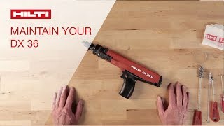 HOW TO maintain and clean the Hilti DX 36 powderactuated tool [upl. by Obara]