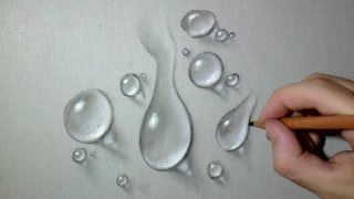 How i draw Realistic drops of water  Multiple [upl. by Waligore]