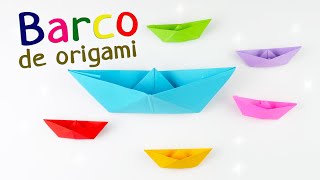 Cómo hacer un barco de papel Origami fácil [upl. by Bartle]