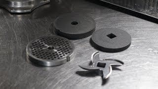 Sharpening a Meat Grinders Knife amp Plate [upl. by Ahsirak]