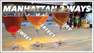 How To MAKE A MANHATTAN Cocktail 3 Ways [upl. by Ahsel]