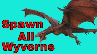 How To Spawn ALL Wyverns in ark xbox one and PS4 [upl. by Royo292]