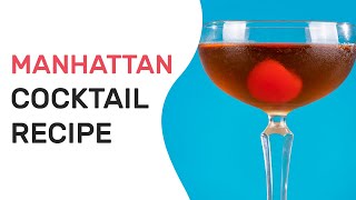 Manhattan Cocktail Recipe in Under 1 Minute 🍸 [upl. by Edison]