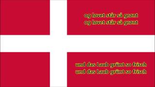 Dänische Nationalhymne  Anthem of Denmark DKDE Texte [upl. by Husha]