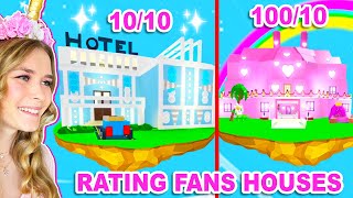 RATING My FANS FLOATING MANSIONS In Adopt Me Roblox [upl. by Hbaruas134]