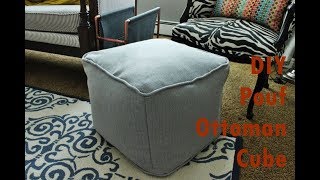 DIY Pouf Ottoman Cube [upl. by Max]