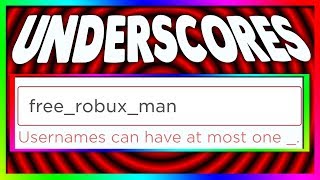 rare roblox usernames 6 UNDERSCORES [upl. by Aleda239]