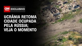 Ucrânia retoma cidade ocupada pela Rússia veja o momento  CNN PRIME TIME [upl. by Nikal559]