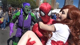 SpiderMan SPIDERVERSE takes New York Comic Con [upl. by Brade]