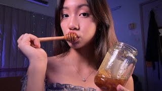 ASMR  Honeycomb  Sticky Satisfying Sounds [upl. by Ramled574]