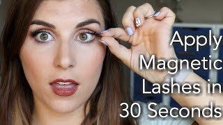 How to Apply Magnetic Eyelashes WITHOUT Eyeliner  Bailey B [upl. by Kazim281]