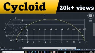 cycloid in easy way auto cad  in telugu [upl. by Larrisa]