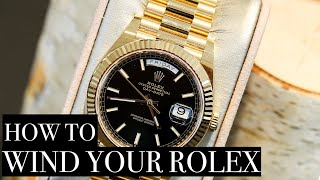 How To Wind and Set Your Rolex [upl. by Aleibarg]