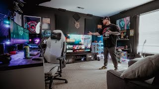 My DREAM Gaming Setup  Stream Room Tour [upl. by Enyalb93]