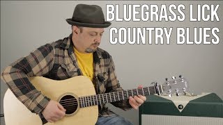 Bluegrass Guitar Licks  Country Blues Guitar Lesson [upl. by Ellatsyrc]