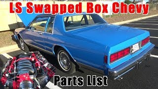 LS Swap Parts List amp Process 60 Box Chevy Caprice 2 Door Landau Coupe Project Build [upl. by Tayler168]