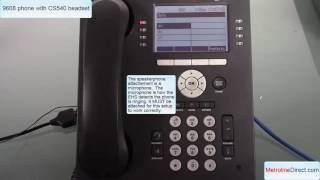 Avaya 9608 with CS540 headset  How to install [upl. by Sadnalor]