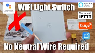 No Neutral Smart Light Switch UNBOXING AND COMPLETE SETUP [upl. by Shelden]