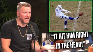 Pat McAfee Almost Killed A Guy With A Kick During An NFL Game [upl. by Sabino880]