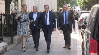 Bernard Arnault Delphine Arnault arrive at dior HC Fashion Show in Paris [upl. by Howlend]