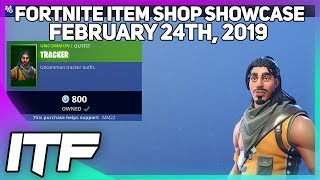 Fortnite Item Shop RARE TRACKER SKIN IS BACK February 24th 2019 Fortnite Battle Royale [upl. by Dode26]