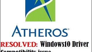 SolvedQualcomm Atheros AR9002WB 1ng Windows10 Limited Connectivity [upl. by Joliet]