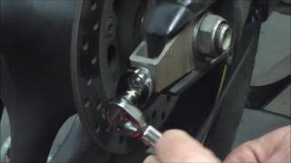 How to use a crows foot wrench adapter Demo done on Yamaha R6 chain adjuster nut [upl. by Annavas935]