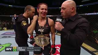 UFC 219 Cris Cyborg  Octagon Interview [upl. by Melissa]