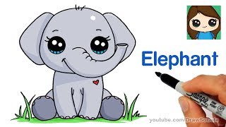 How to Draw an Elephant Easy [upl. by Tneicniv]