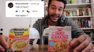 Cup Noodle vs Maruchan  Instant Noodle 🍜Chicken Flavor Food Review [upl. by Notsla]