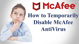 How to Temporarily disable McAfee in Windows Windows 10 Firewall  Antivirus [upl. by Hannover841]