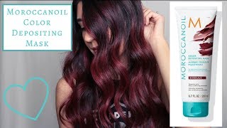 MOROCCANOIL COLOR DEPOSITING MASK REVIEW AND DEMO  Danielle Renee [upl. by Dualc]