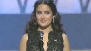 Salma Hayek presenting the Foreign Language Film Oscar to quotNowhere in Africaquot 2003 Oscars [upl. by Strohbehn]