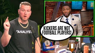 Pat McAfee Reacts To ESPN Analyst Saying Kickers Arent Football Players [upl. by Welch]