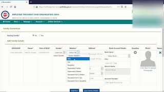 New function of EPFO  Online E Nomination in EPFO with photo [upl. by Llerrat]