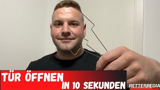 TÜRÖFFNUNG  Tür innerhalb von 10 SEKUNDEN öffnen  Türfallendraht [upl. by Orfurd709]