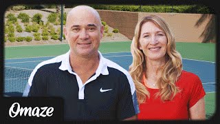 Andre Agassi and Steffi Graf Play Doubles with YOU  Omaze [upl. by Erodisi]