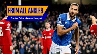 EVERY ANGLE of CalvertLewins goal against Liverpool 🤩 [upl. by Lavicrep471]