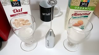 Oat Milk vs Almond Milk part 2 Frothing Test [upl. by Annoyik728]