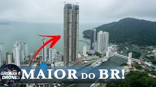 Edifício prédio mais alto do Brasil  torres gêmeas  Balneário Camboriú  SC por drone 4k [upl. by Nirik]