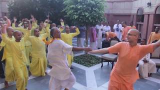 ISKCONDelhi Devotees Dancing on Hare Krishna Mahamantra Kirtan [upl. by Sukhum]