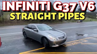 2012 INFINITI G37 37L V6 DUAL EXHAUST w STRAIGHT PIPES [upl. by Pillsbury]