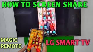 LG TV CONNECT TO PHONE  how to connect screen share on lg smart tv [upl. by Trah]