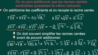 53 Opérations sur les racines carrées [upl. by Flieger]