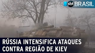 Guerra na Ucrânia Rússia intensifica ataques contra região de Kiev  SBT Brasil 16042022 [upl. by Trinl183]